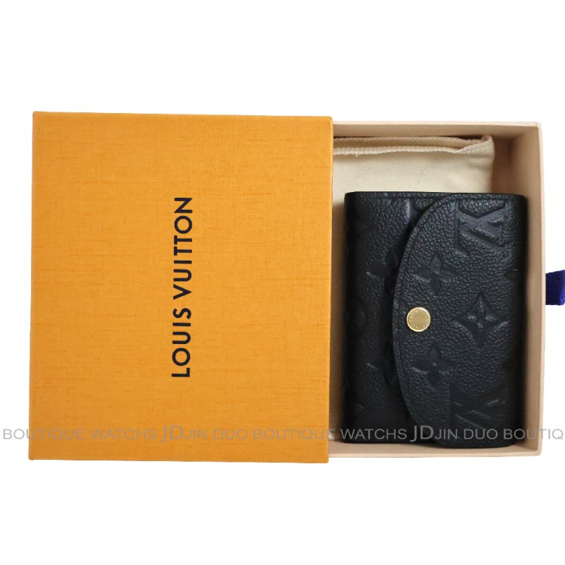 金鐸精品~ C771 LOUIS VUUTTON LV 路易威登 M81455 Rosalie黑色牛皮壓紋金扣卡片零錢包 近新展示品-0