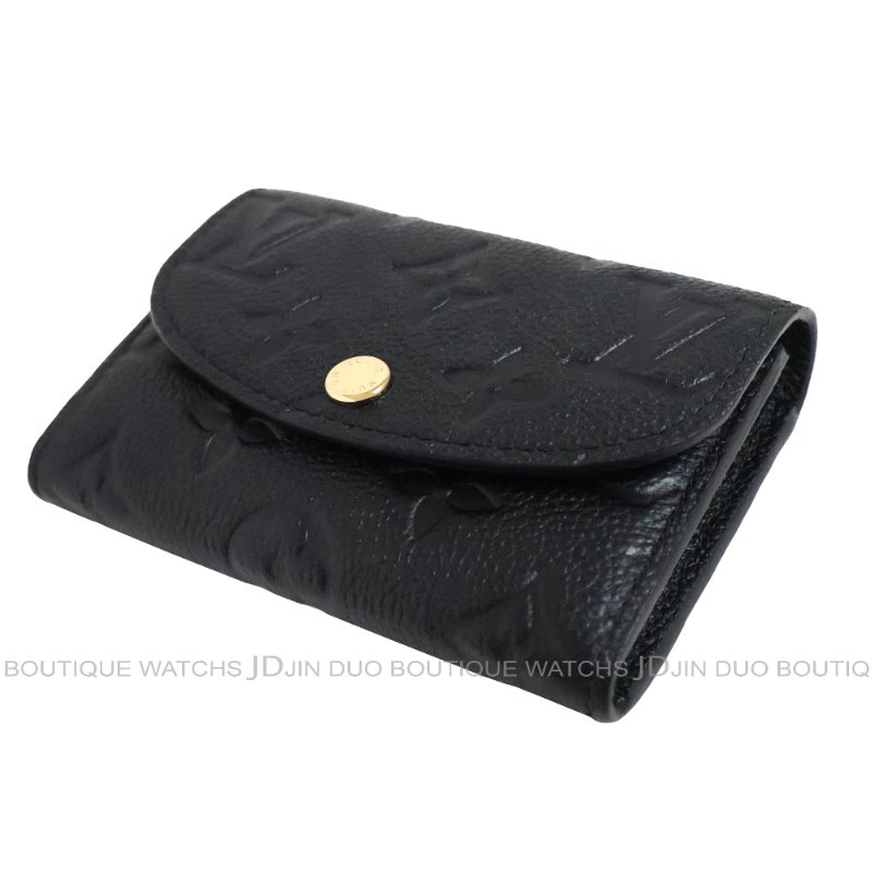 金鐸精品~ C771 LOUIS VUUTTON LV 路易威登 M81455 Rosalie黑色牛皮壓紋金扣卡片零錢包 近新展示品-5