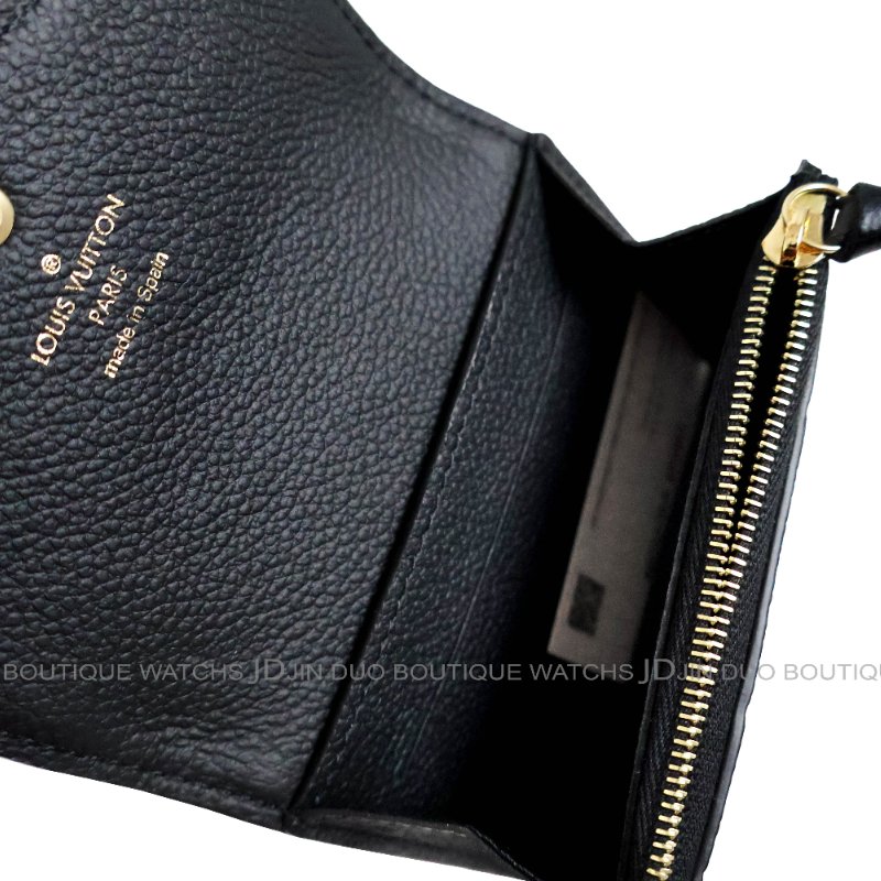 金鐸精品~ C771 LOUIS VUUTTON LV 路易威登 M81455 Rosalie黑色牛皮壓紋金扣卡片零錢包 近新展示品-7