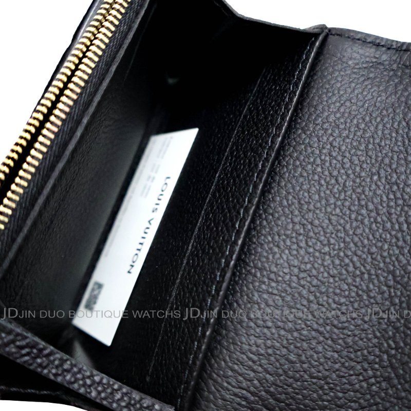 金鐸精品~ C771 LOUIS VUUTTON LV 路易威登 M81455 Rosalie黑色牛皮壓紋金扣卡片零錢包 近新展示品-8