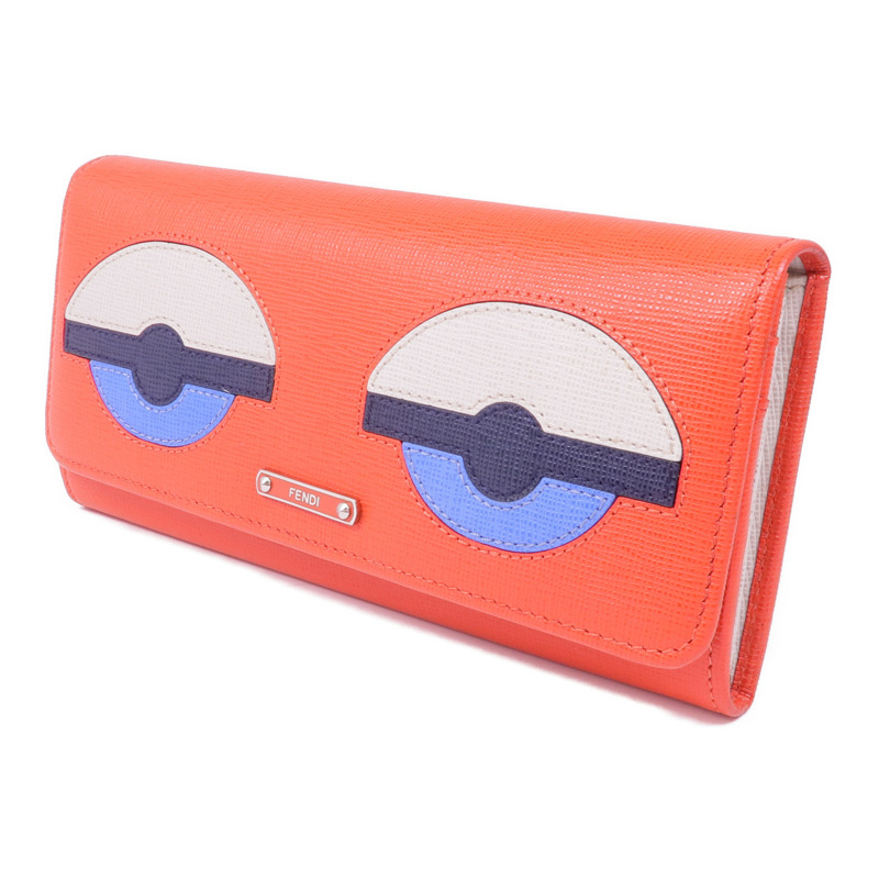 FENDI 皮革Long Wallet銀扣長錢包-2