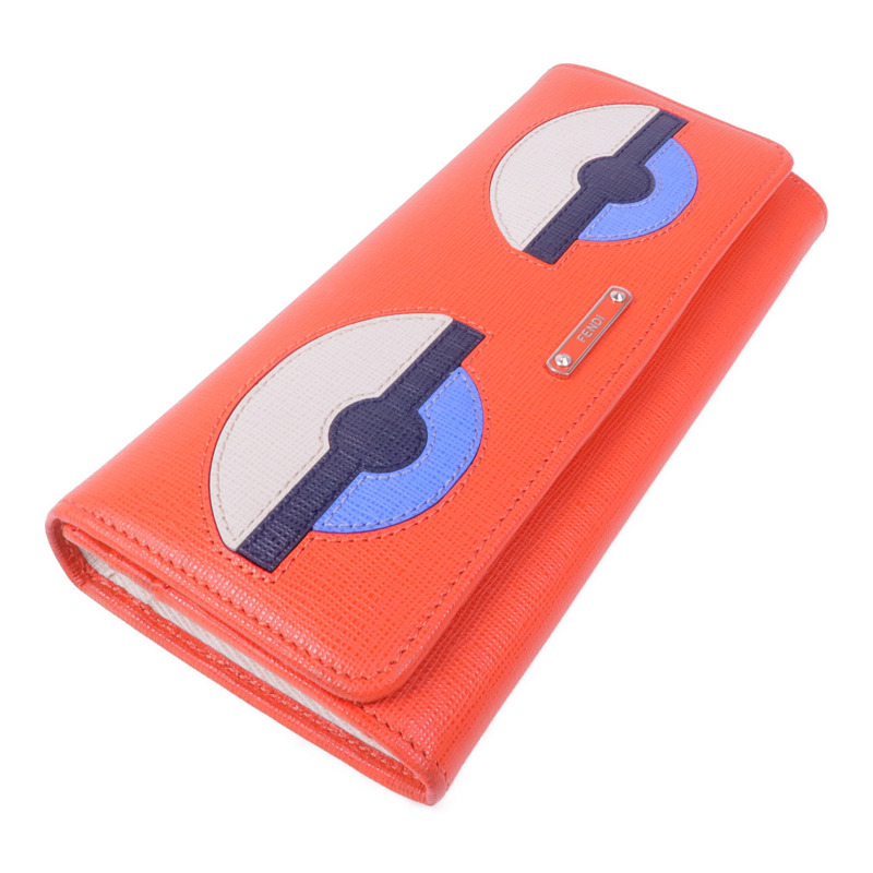 FENDI 皮革Long Wallet銀扣長錢包-3