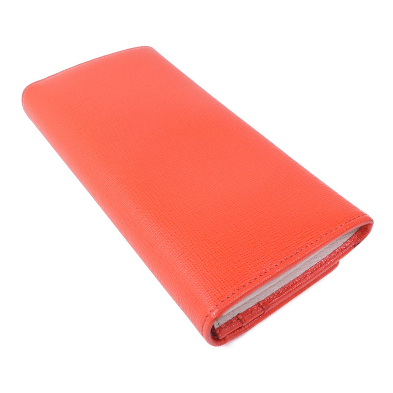 FENDI 皮革Long Wallet銀扣長錢包-4