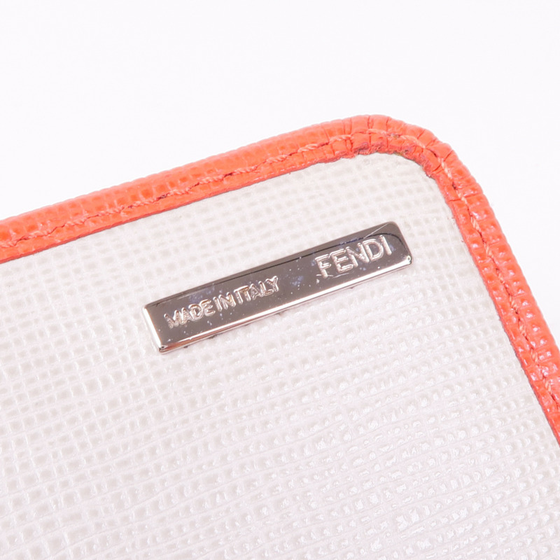 FENDI 皮革Long Wallet銀扣長錢包-6
