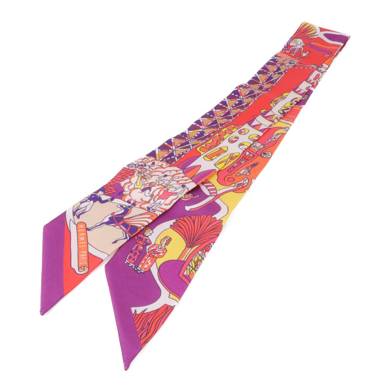HERMES 絲質Twilly絲巾-0