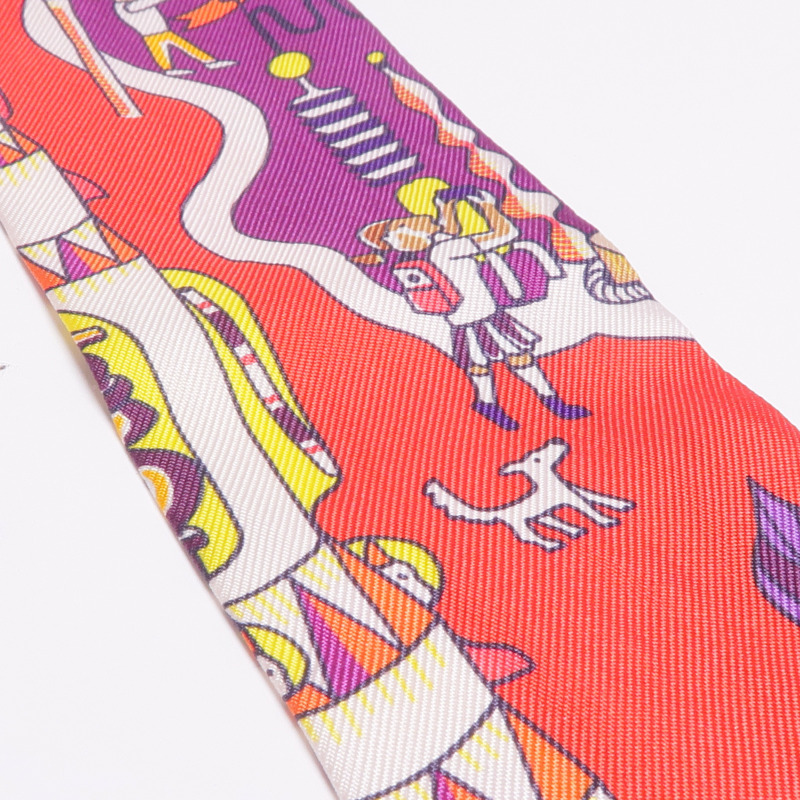 HERMES 絲質Twilly絲巾-8