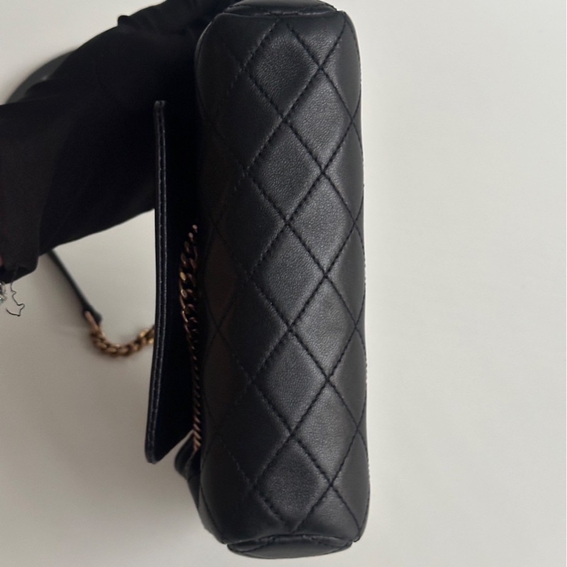 99新🆕 Saint Laurent YSL 聖羅蘭 Nolita Mini 黑色金釦 斜背包 肩背包-8