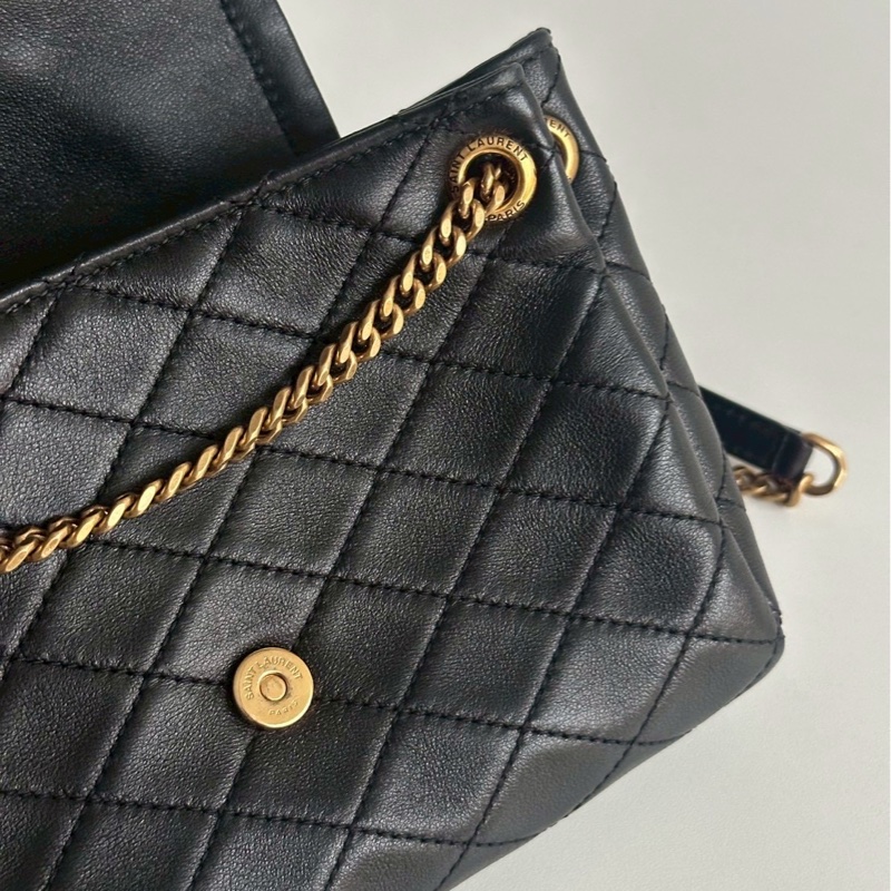 99新🆕 Saint Laurent YSL 聖羅蘭 Nolita Mini 黑色金釦 斜背包 肩背包-14