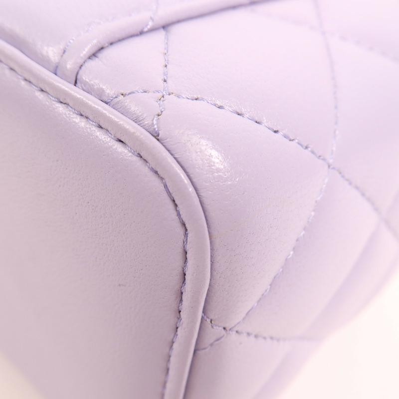 CHANEL 羊皮皮革Vanity Bag金扣手挽肩背兩用袋-12