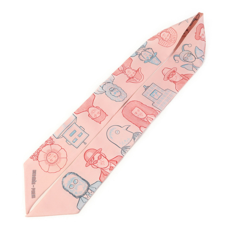 HERMES 絲質Twilly絲巾-2