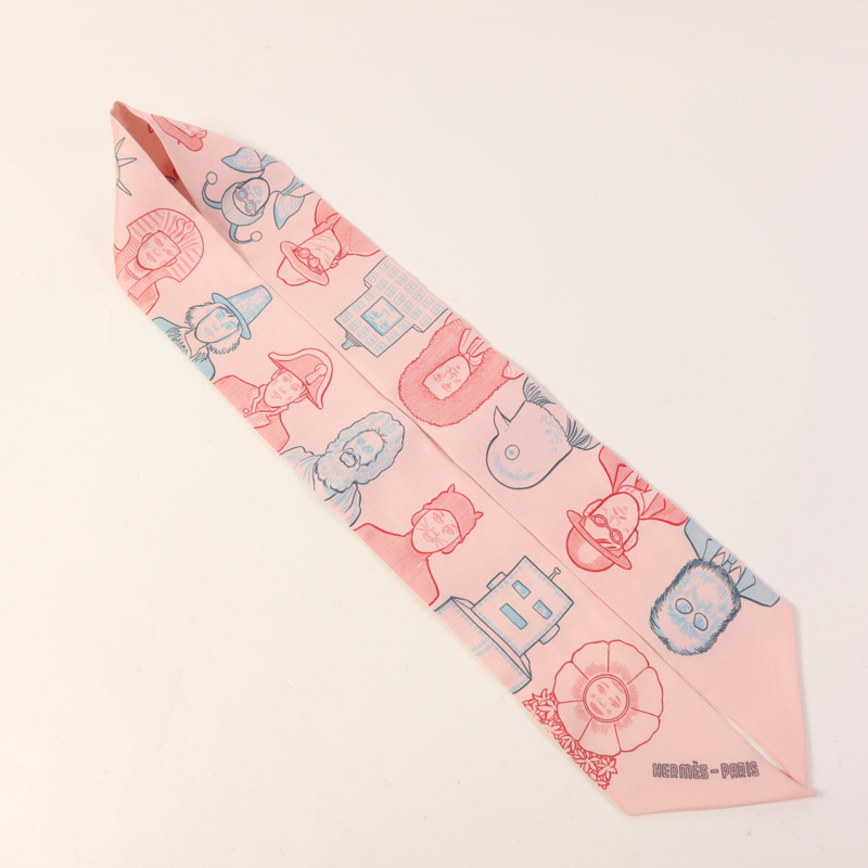 HERMES 絲質Twilly絲巾-4