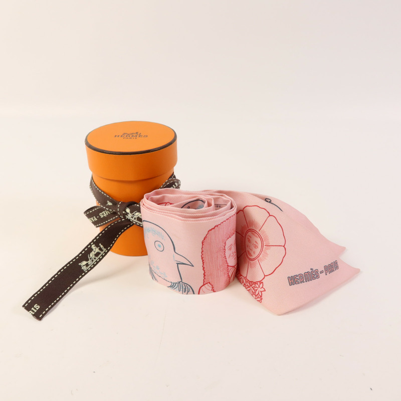HERMES 絲質Twilly絲巾-8