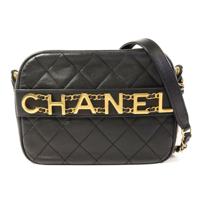 CHANEL 牛皮皮革Enchained Camera Bag金扣肩背袋-0