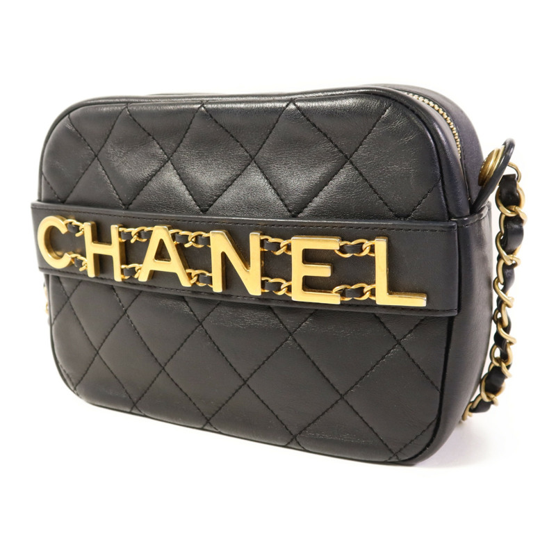 CHANEL 牛皮皮革Enchained Camera Bag金扣肩背袋-2