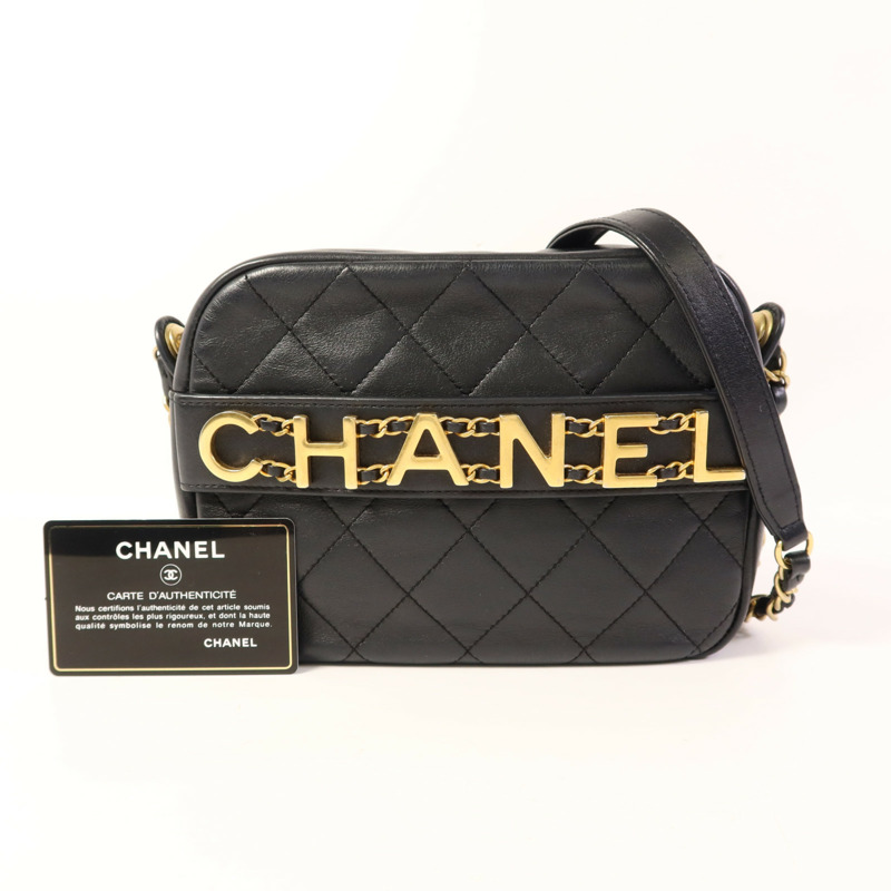 CHANEL 牛皮皮革Enchained Camera Bag金扣肩背袋-9