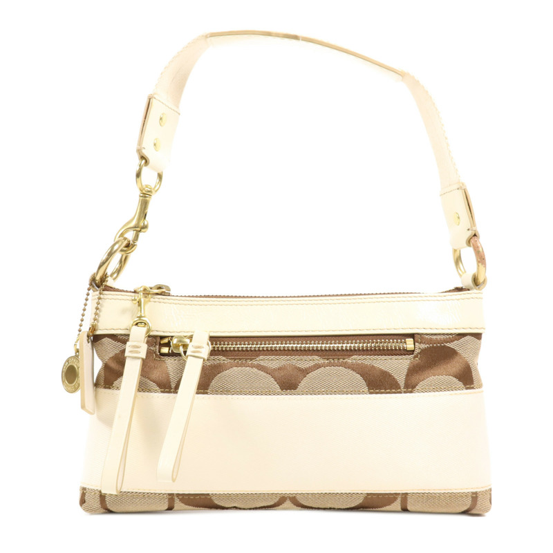 COACH 帆布Shoulder Bag金扣肩背袋-0