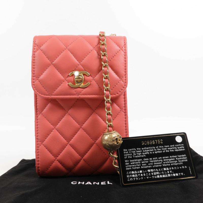 CHANEL 羊皮皮革Shoulder Bag金扣鏈帶肩背袋-10