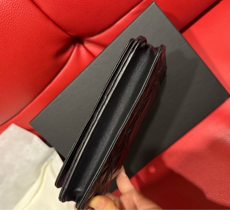 Chanel woc 羊皮皮黑銀款-7