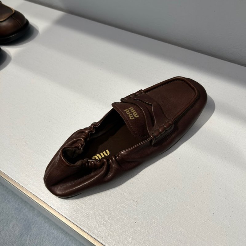 🎉新品好折扣✨Miu Miu 5D341E Ruches 納帕軟皮樂福鞋 黑色 IT 36/37/38/39(尺寸可選)-7