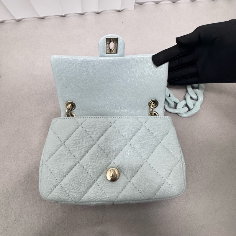 Chanel / 香奈兒 24P Baby blue 限量款 粗鏈條-16