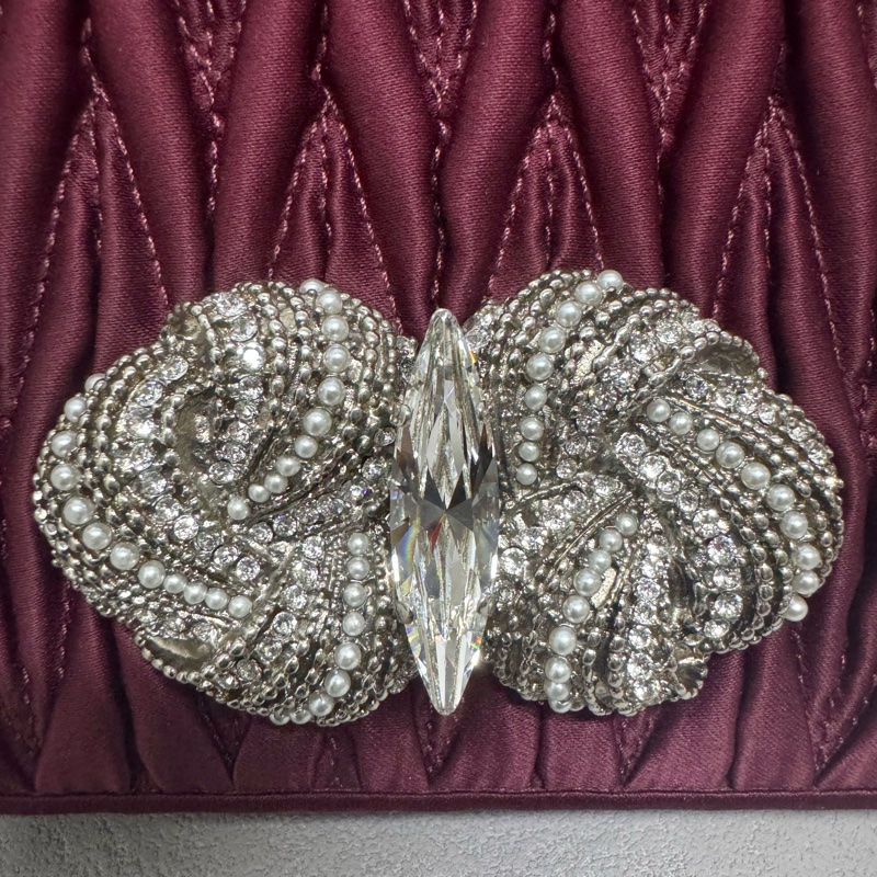 Miu Miu / 繆繆 酒紅色 Matelassé clutch bag 單肩包-2