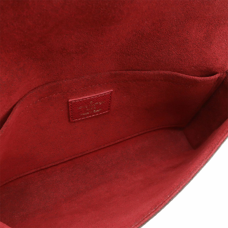 LOUIS VUITTON Monogram Pochette Felicie 紫紅色單肩包/手拿包(包缺)M81896-6