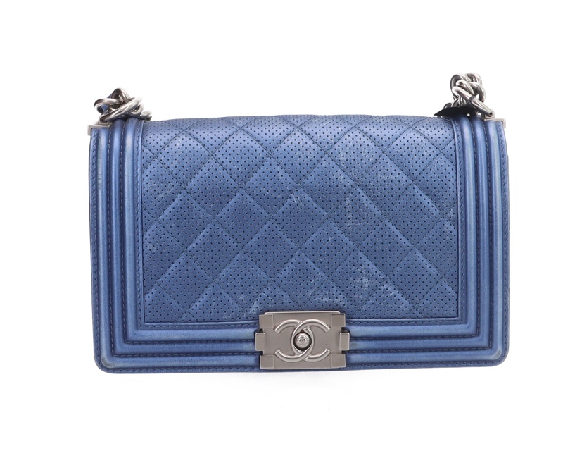 CHANEL香奈兒  leboy中號 藍色-0