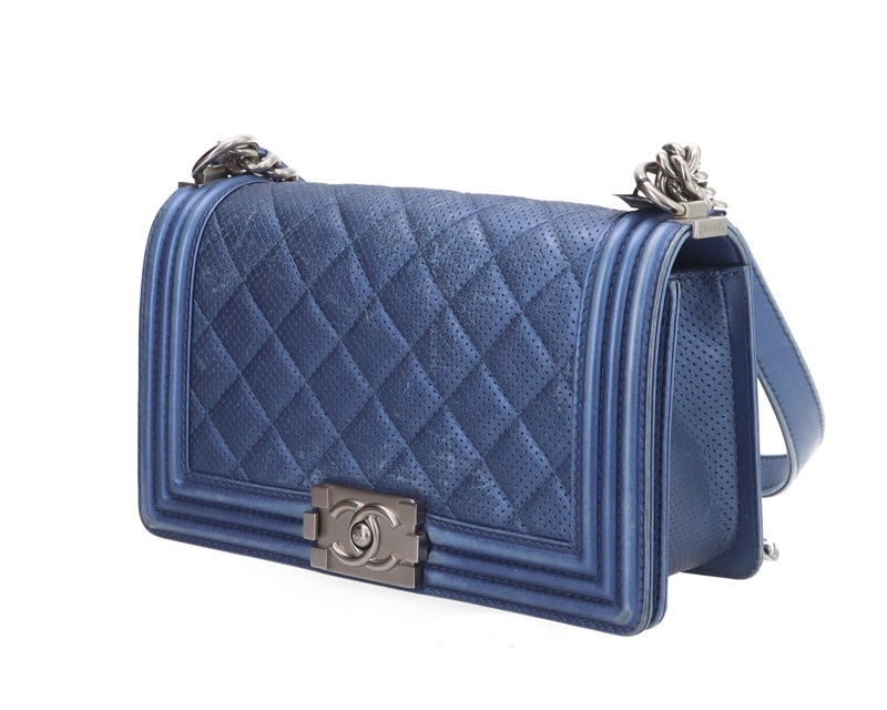 CHANEL香奈兒  leboy中號 藍色-1