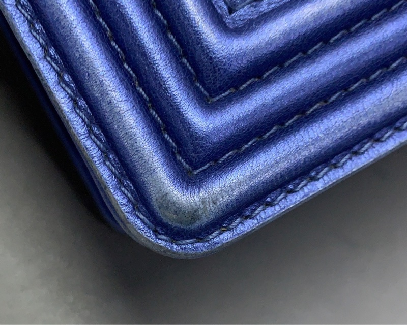 CHANEL香奈兒  leboy中號 藍色-7