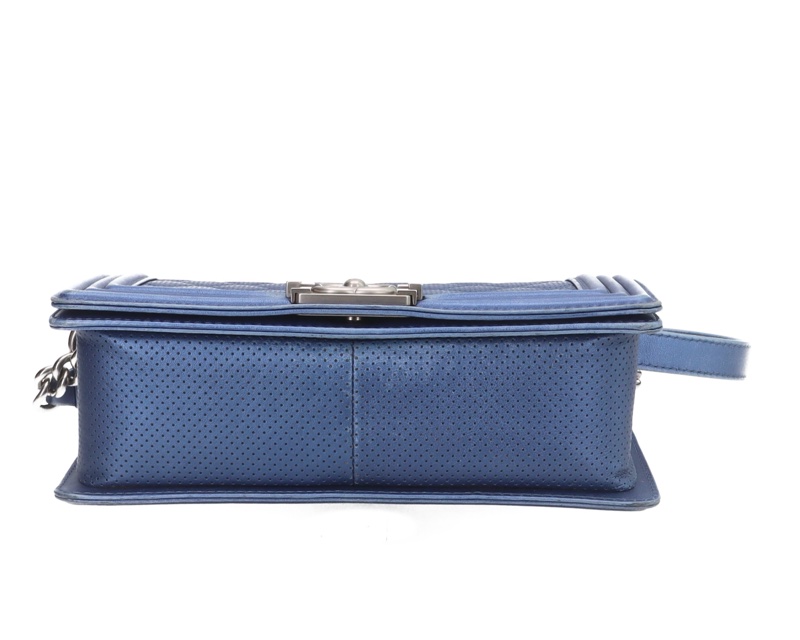 CHANEL香奈兒  leboy中號 藍色-11