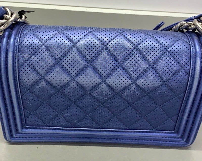 CHANEL香奈兒  leboy中號 藍色-15