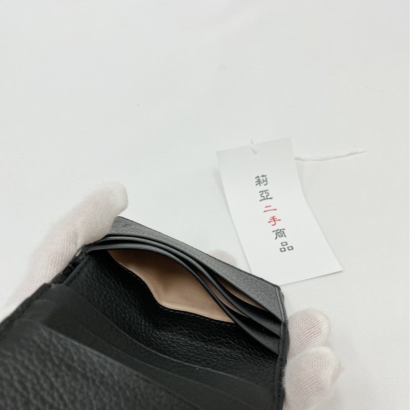 莉亞精品♡Chloe 三折短夾 黑色 二手美品-8