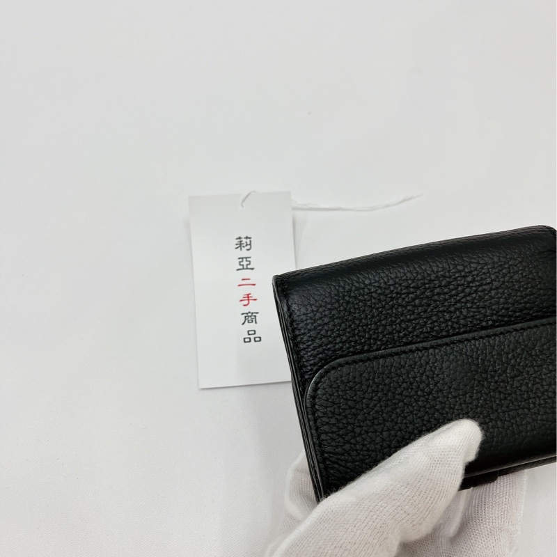 莉亞精品♡Chloe 三折短夾 黑色 二手美品-10