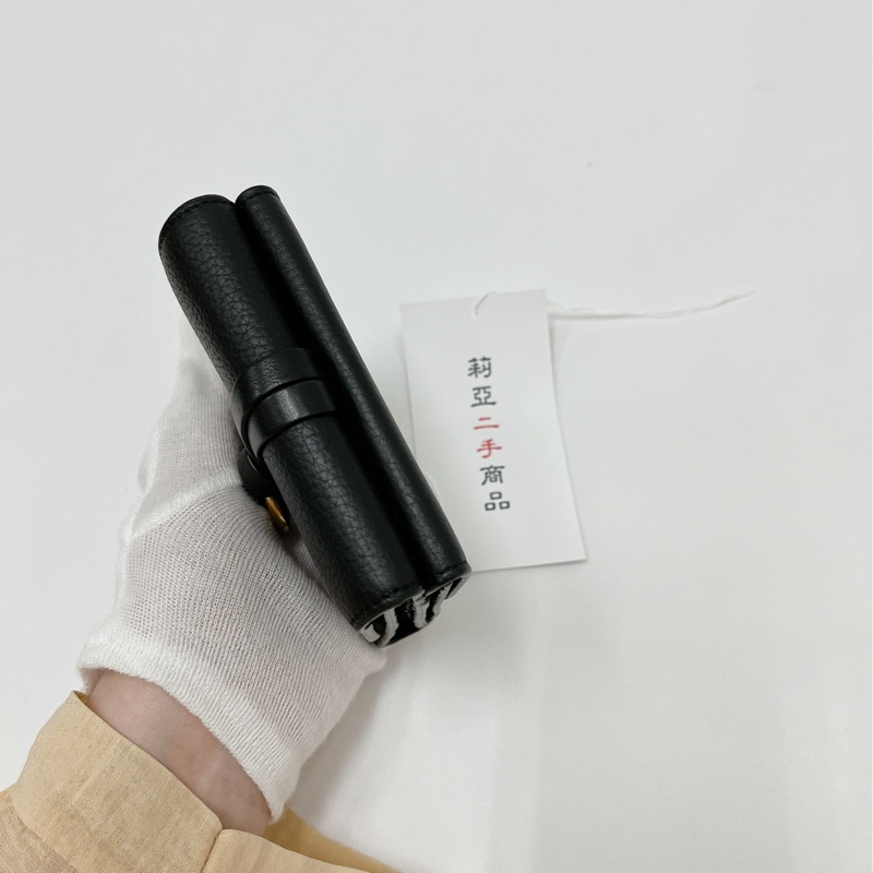 莉亞精品♡Chloe 三折短夾 黑色 二手美品-14