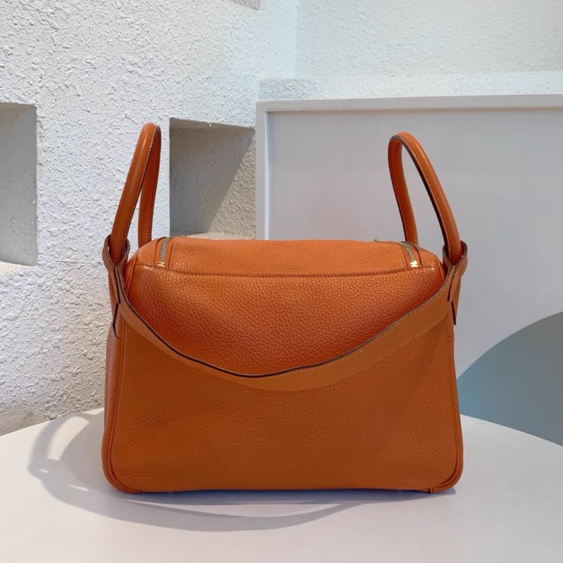 Hermes Lindy 30 橙色金扣-4