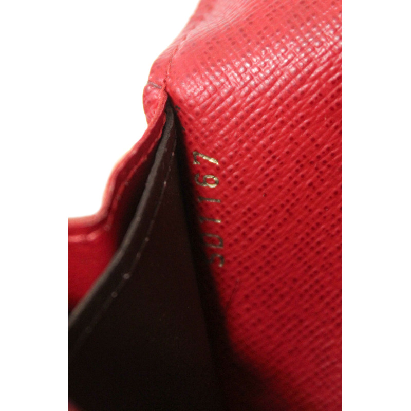 Louis Vuitton Damier Ebene Canvas Emilie Wallet Red-17