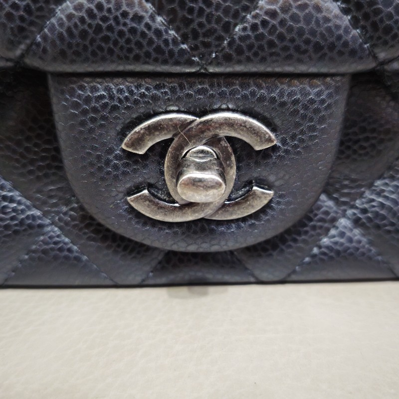 CHANEL MINI COCO 20 (耐用荔枝黑古銅銀)-2