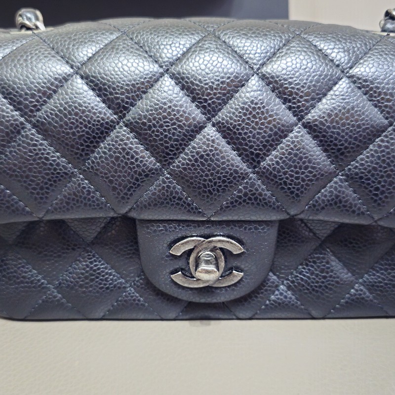 CHANEL MINI COCO 20 (耐用荔枝黑古銅銀)-3