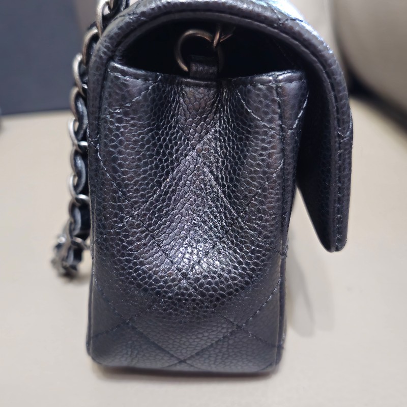 CHANEL MINI COCO 20 (耐用荔枝黑古銅銀)-8