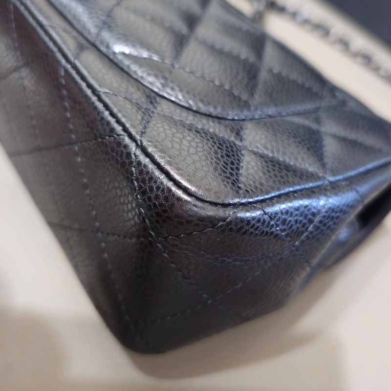 CHANEL MINI COCO 20 (耐用荔枝黑古銅銀)-12