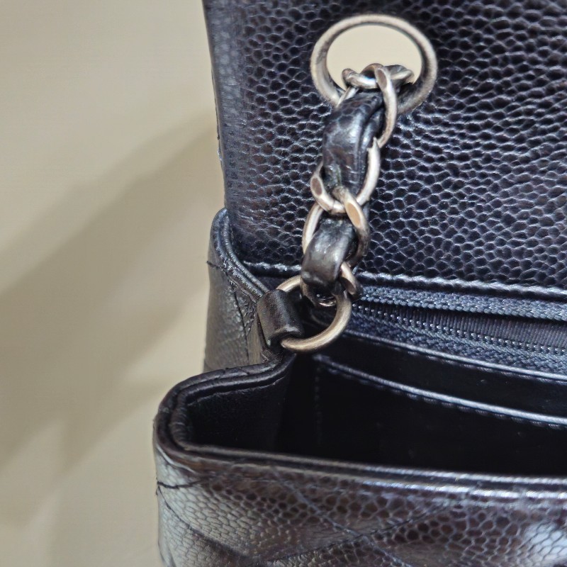 CHANEL MINI COCO 20 (耐用荔枝黑古銅銀)-19