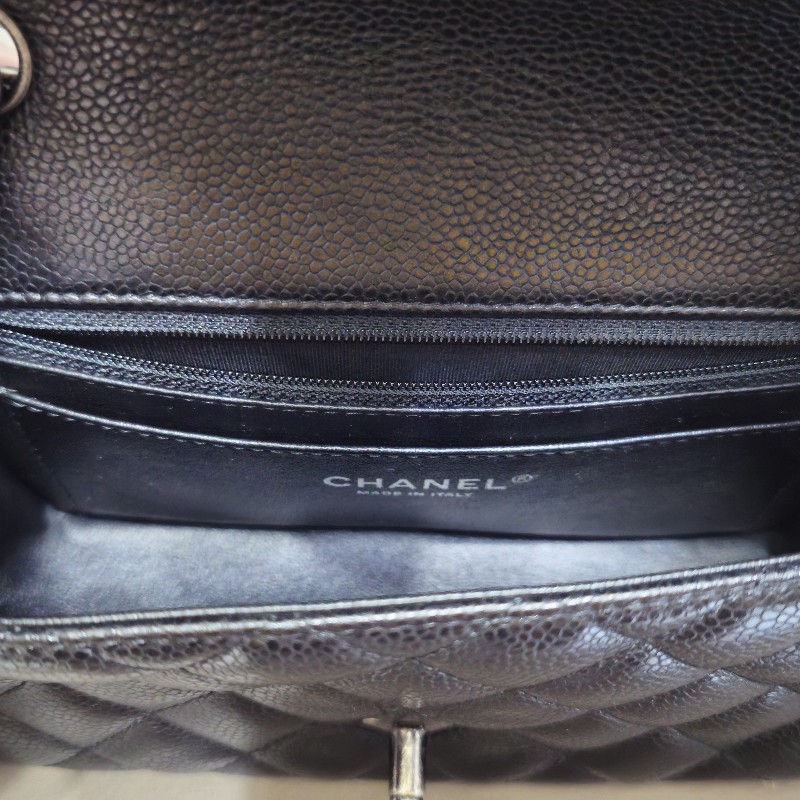 CHANEL MINI COCO 20 (耐用荔枝黑古銅銀)-20