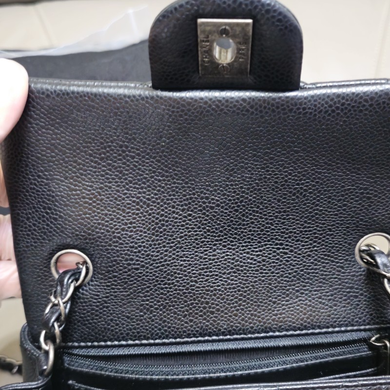 CHANEL MINI COCO 20 (耐用荔枝黑古銅銀)-21