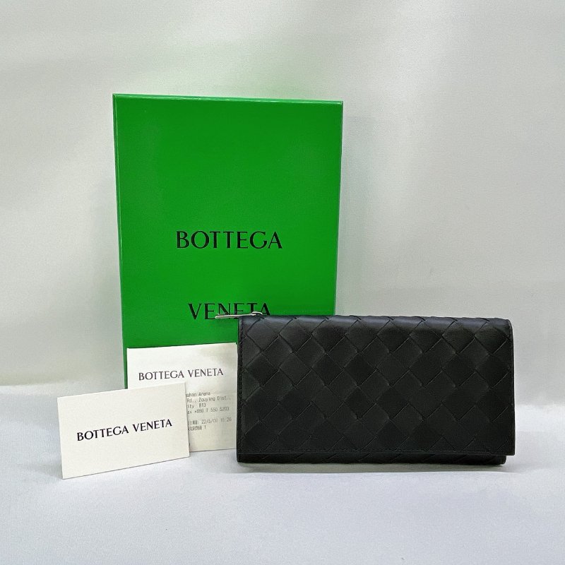 Bottega Veneta編織對折長夾-0