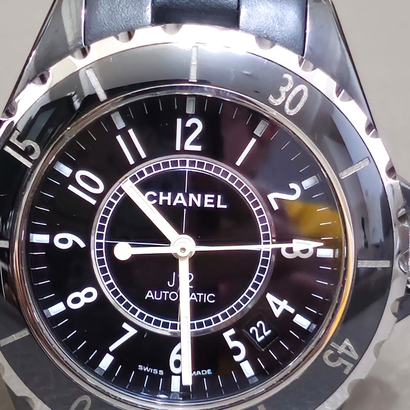 🖤CHANEL🖤香奈兒 J12( H0685 )黑自動上鍊機械錶-11