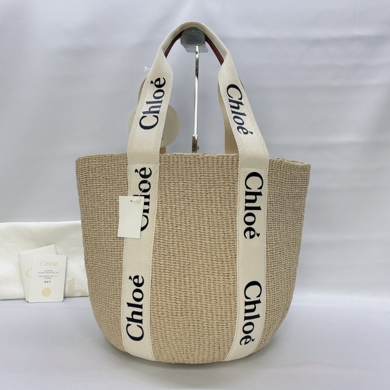 CHLOE 全新大款Woody草編包-0