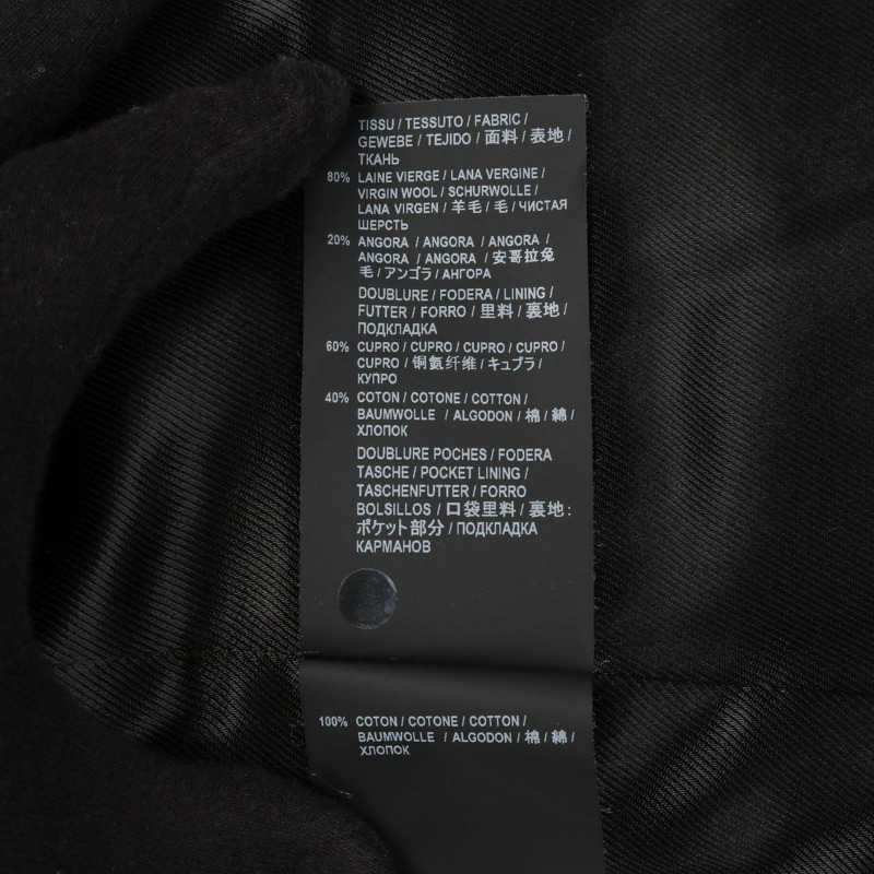 SAINT LAURENT PARIS 豌豆大衣 羊毛 安哥拉 黑色 #F38 二手 女士-4