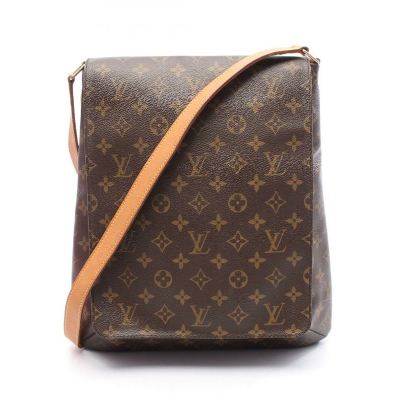 LOUIS VUITTON Musette 單肩包 M51256 Monogram 帆布皮革棕色二手 LV-0