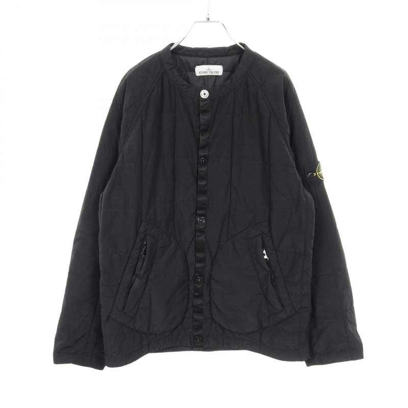 STONE ISLAND 無色夾克 尼龍 黑色 二手 男款-0