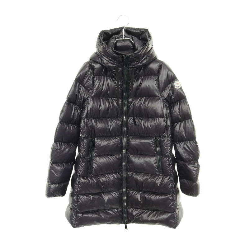 MONCLER SUYEN 羽絨外套 尼龍 黑色 二手 女款-0